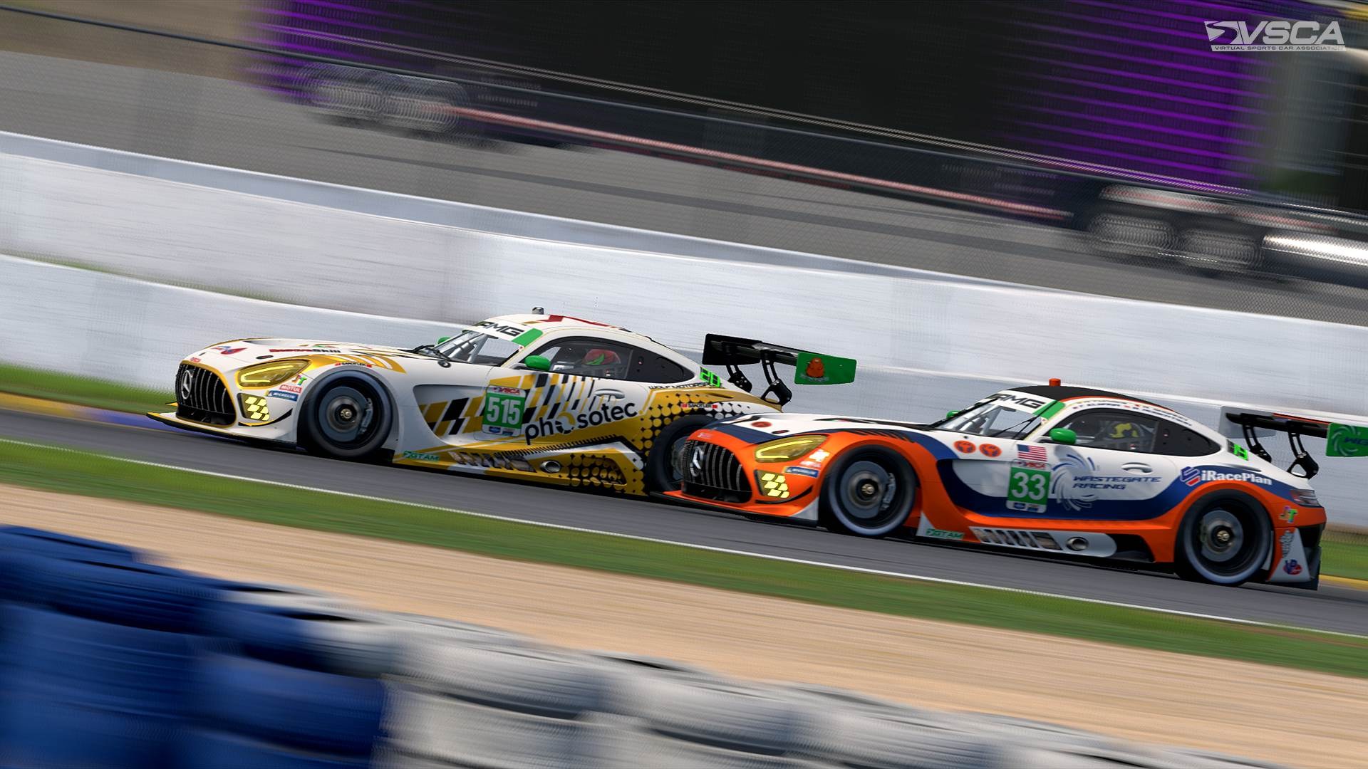 Wolf Motorsport Simracing and their No. 515 Mercedes won Petit Le Mans, while the No. 33 Wastegate Racing Mercedes took the GT AM 2026 SportsCar Championship and Endurance Cup
